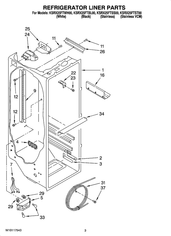 Diagram for KSRX25FTSS00