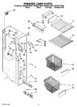 Diagram for 04 - Freezer Liner Parts