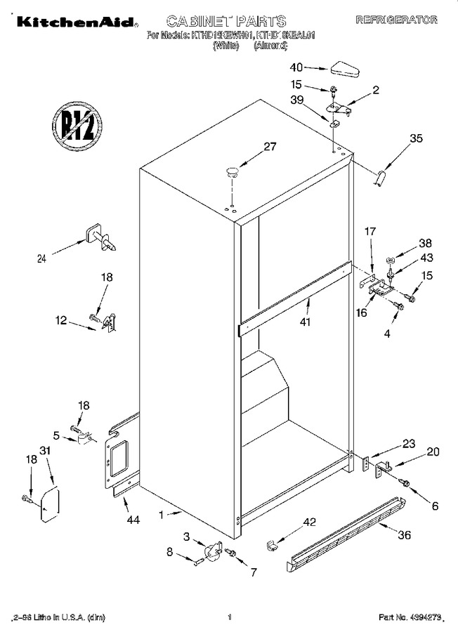 Diagram for KTHD18KEWH01