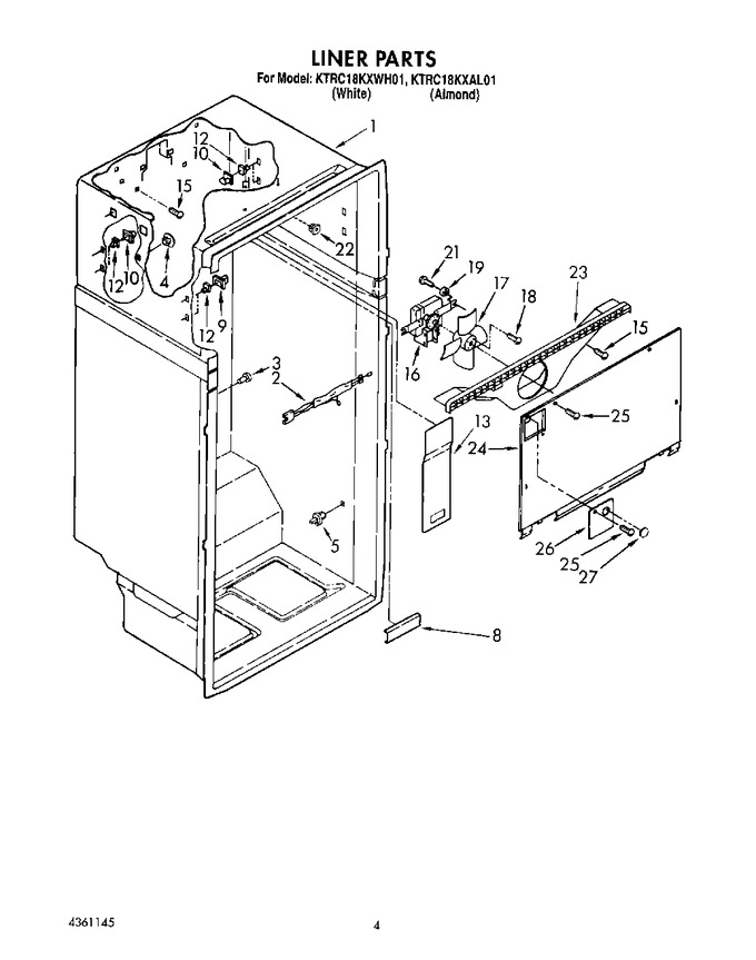 Diagram for KTRC18KXWH01