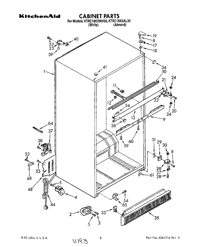 Diagram for KTRC18KXWH30