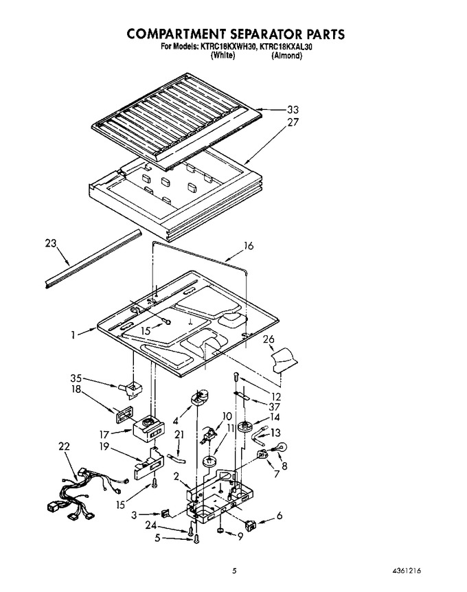 Diagram for KTRC18KXWH30