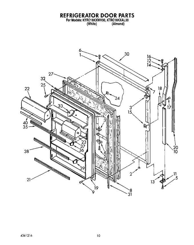 Diagram for KTRC18KXWH30