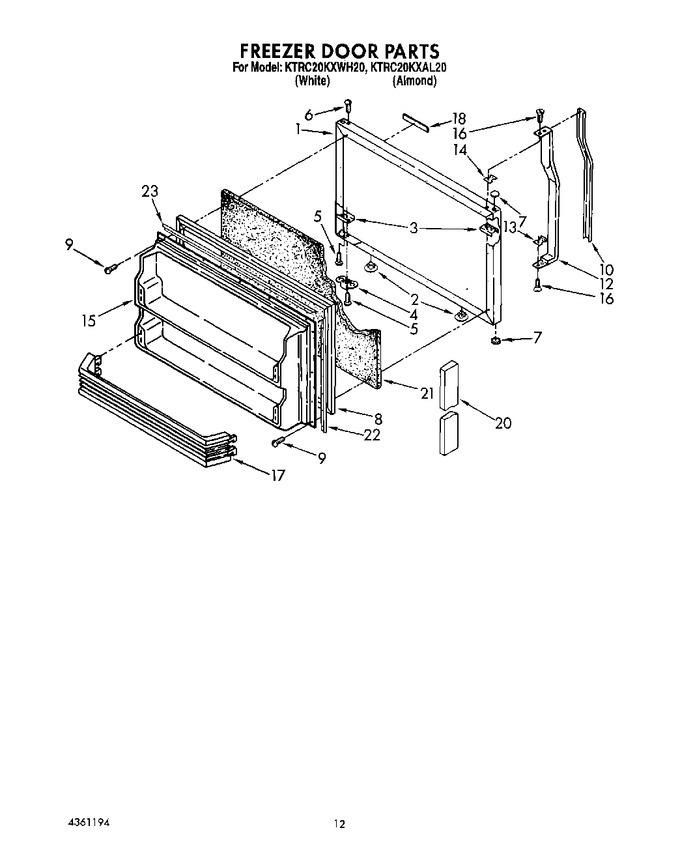 Diagram for KTRC20KXWH20