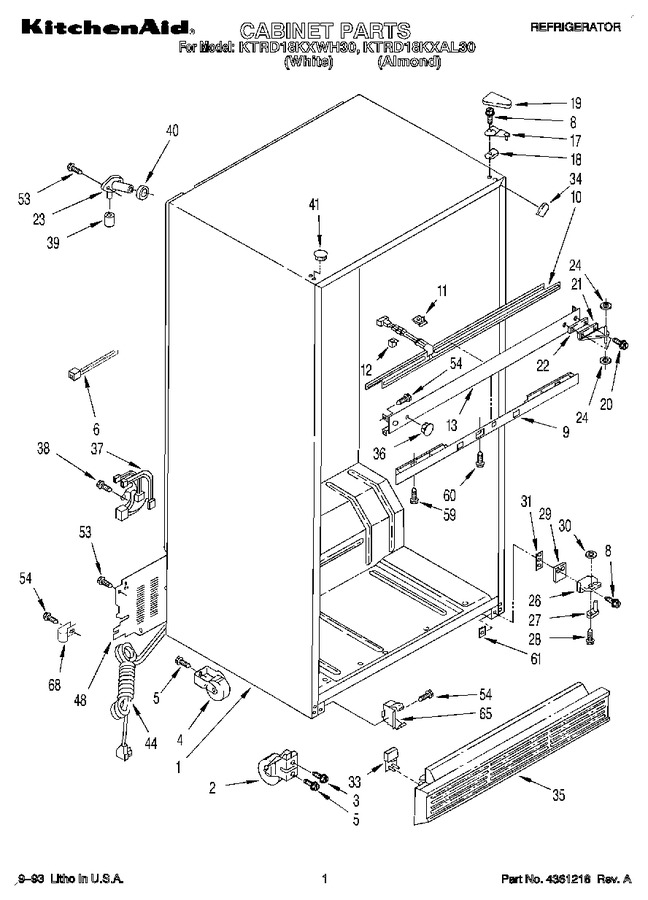 Diagram for KTRD18KXWH30