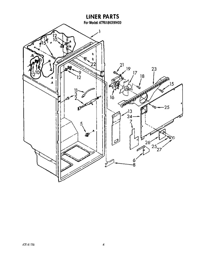 Diagram for KTRI18KXWH00