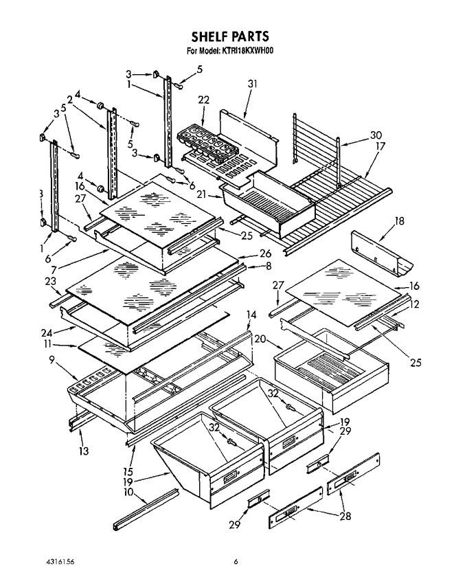 Diagram for KTRI18KXWH00