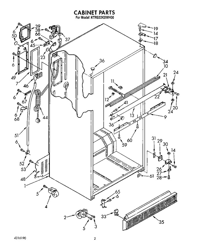 Diagram for KTRS22KXWH00