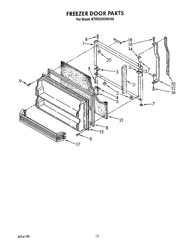 Diagram for KTRS22KXWH00