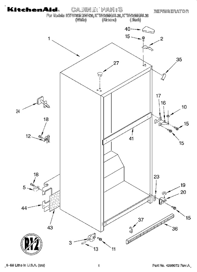 Diagram for KTRV20MGWH00