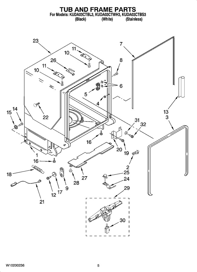 Diagram for KUDA03CTWH3