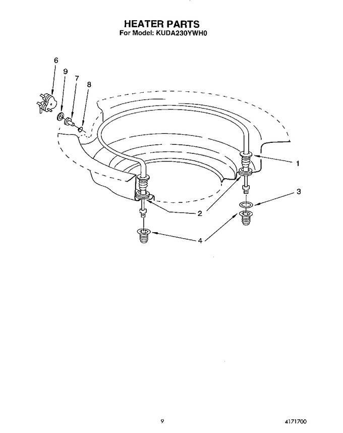 Diagram for KUDA230YWH0