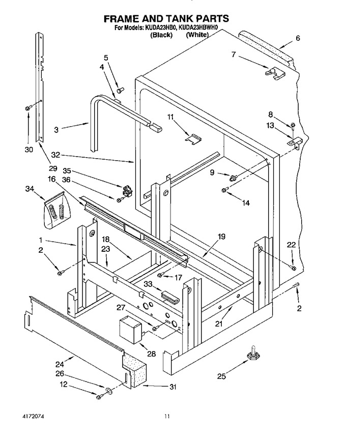 Diagram for KUDA23HBWH0