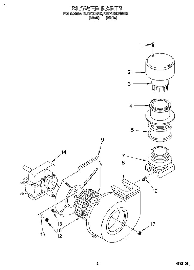 Diagram for KUDC230BWH0