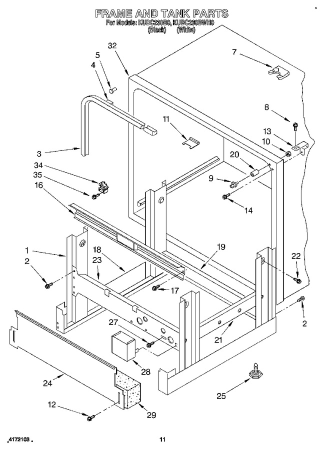 Diagram for KUDC230BWH0