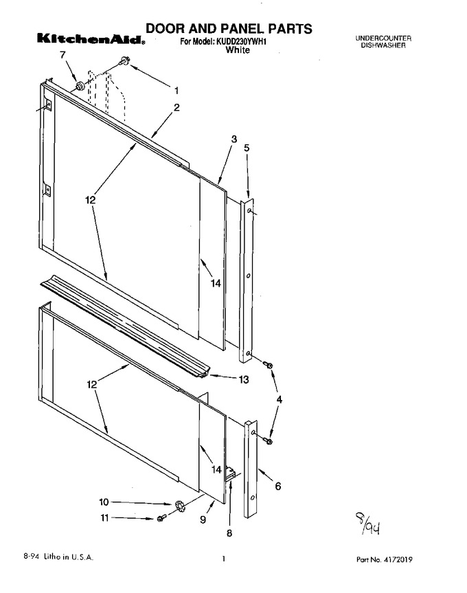 Diagram for KUDD230YWH1