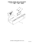 Diagram for 02 - Control Panel And Latch Parts