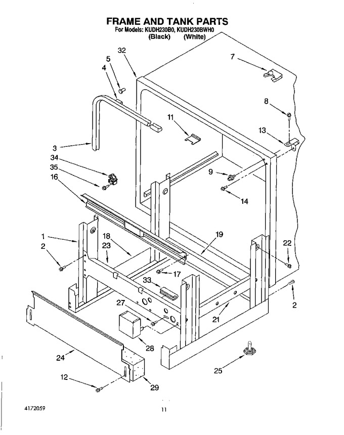 Diagram for KUDH230BWH0