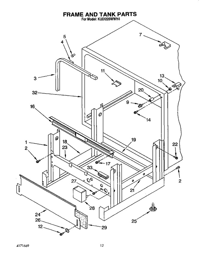 Diagram for KUDI220WWH4