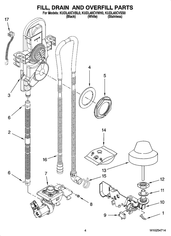 Diagram for KUDL40CVWH0