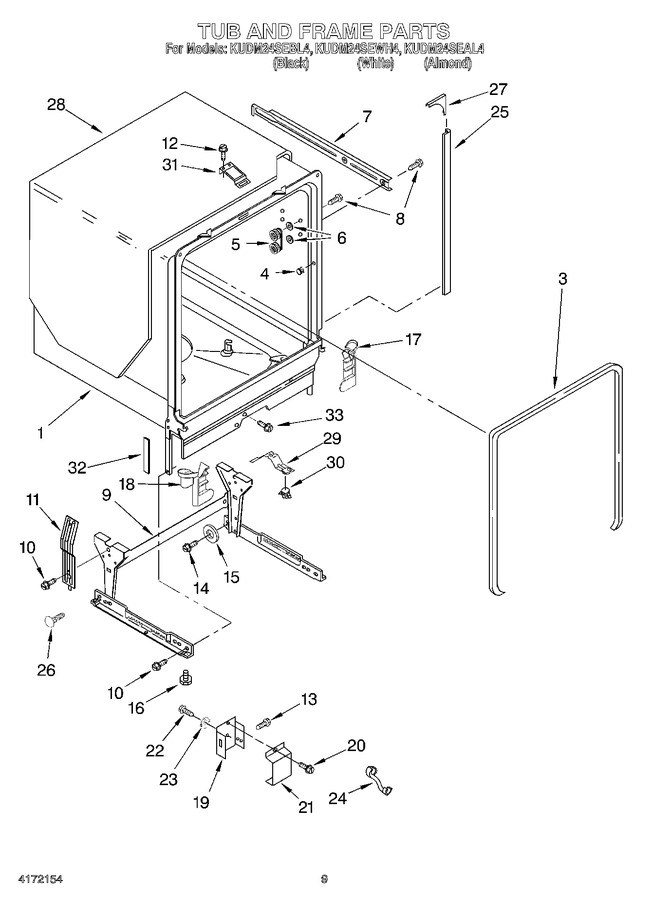 Diagram for KUDM24SEWH4