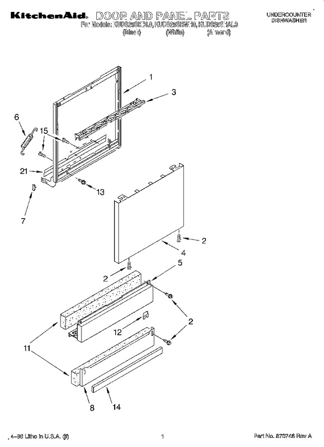 Diagram for KUDS25SHAL0