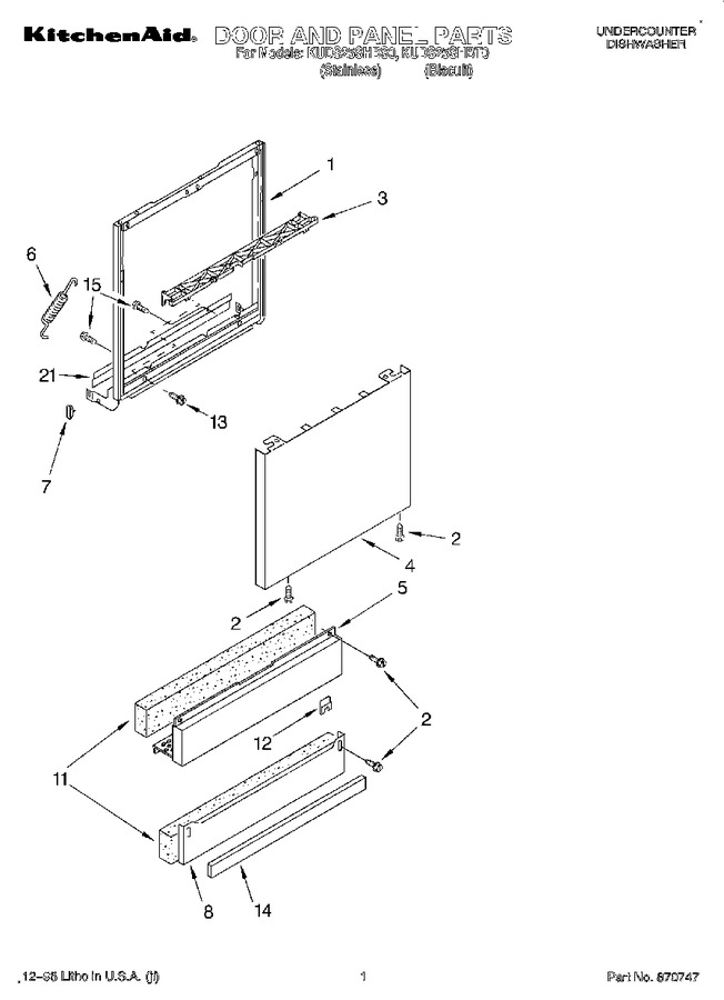 Diagram for KUDS25SHBS0