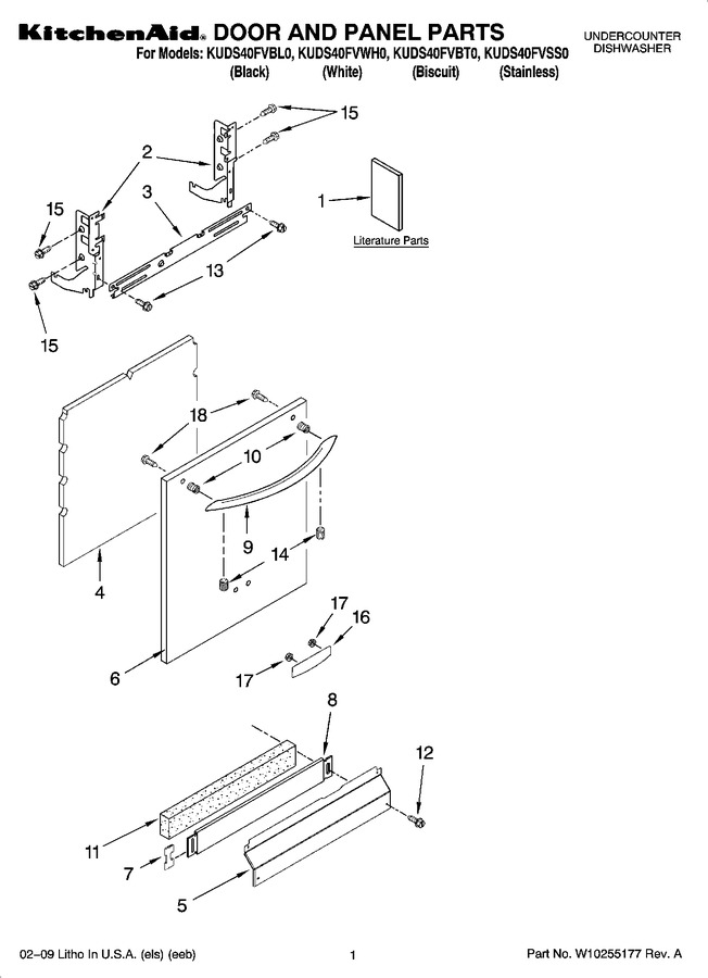 Diagram for KUDS40FVWH0