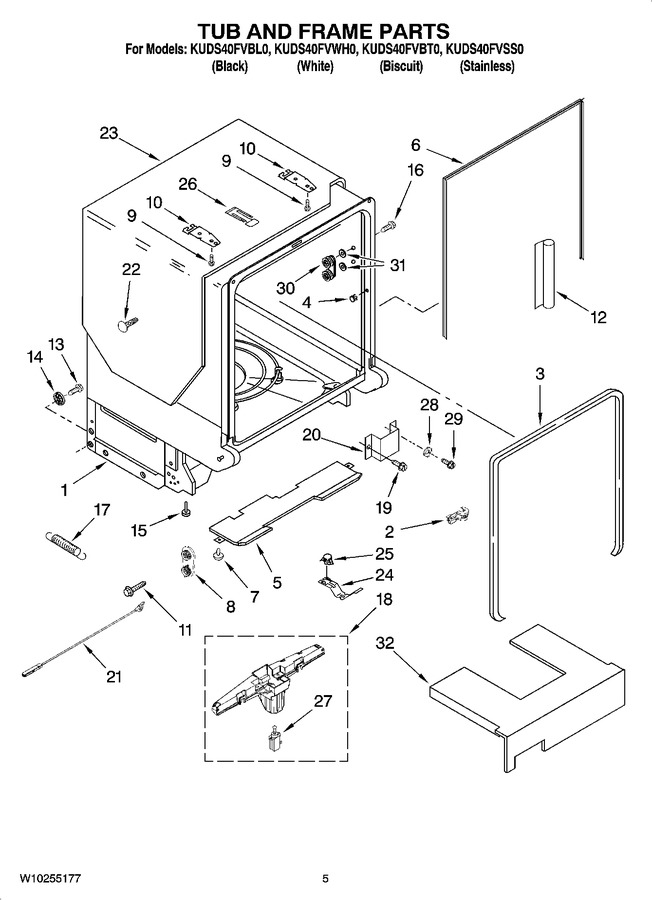 Diagram for KUDS40FVWH0