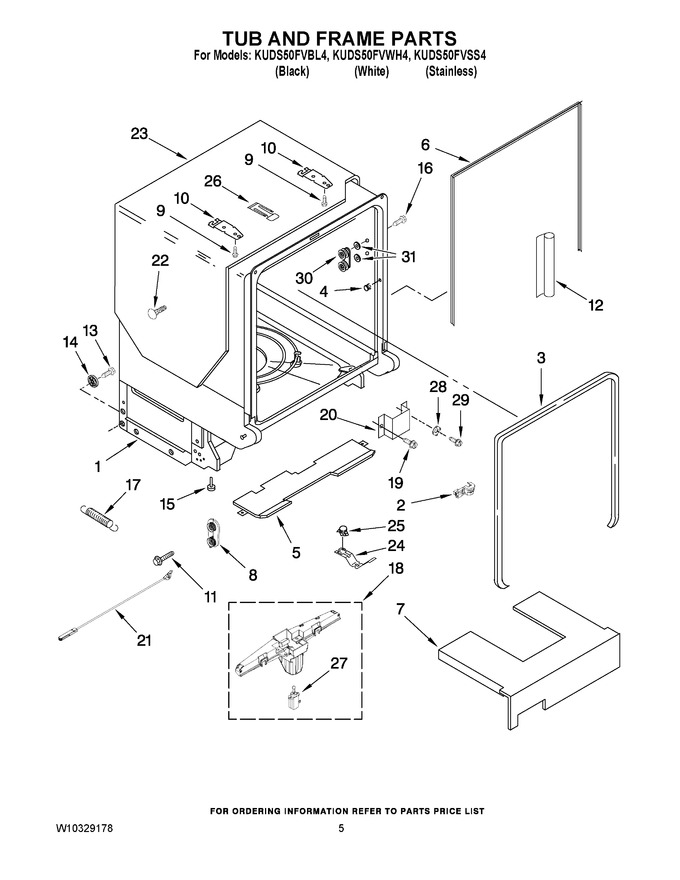 Diagram for KUDS50FVWH4