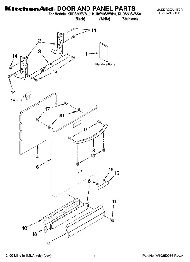 Diagram for KUDS50SVWH0