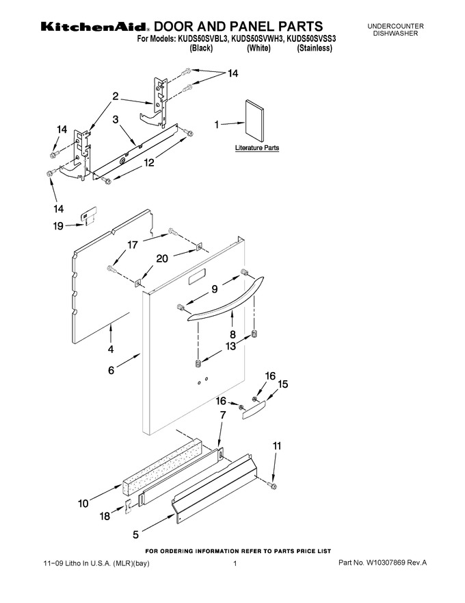 Diagram for KUDS50SVWH3