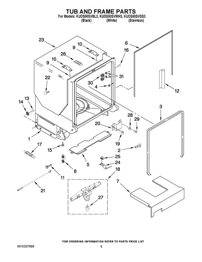 Diagram for KUDS50SVWH3