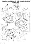 Diagram for 02 - Evaporator, Ice Cutter Grid And Water Parts