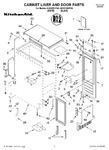 Diagram for 01 - Cabinet Liner And Door, Lit/optional