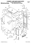 Diagram for 01 - Cabinet Liner And Door Parts