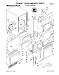 Diagram for 01 - Cabinet Liner And Door, Lit/optional