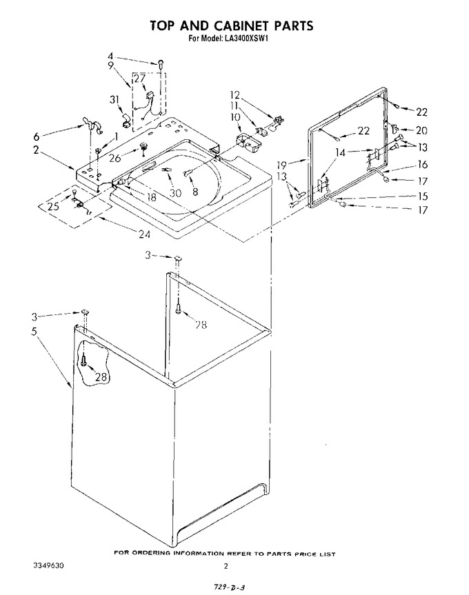 Diagram for LA3400XSW1