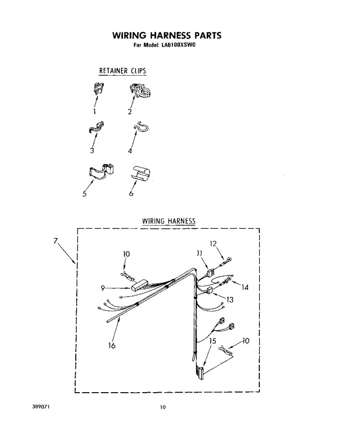 Diagram for LA6100XSW0