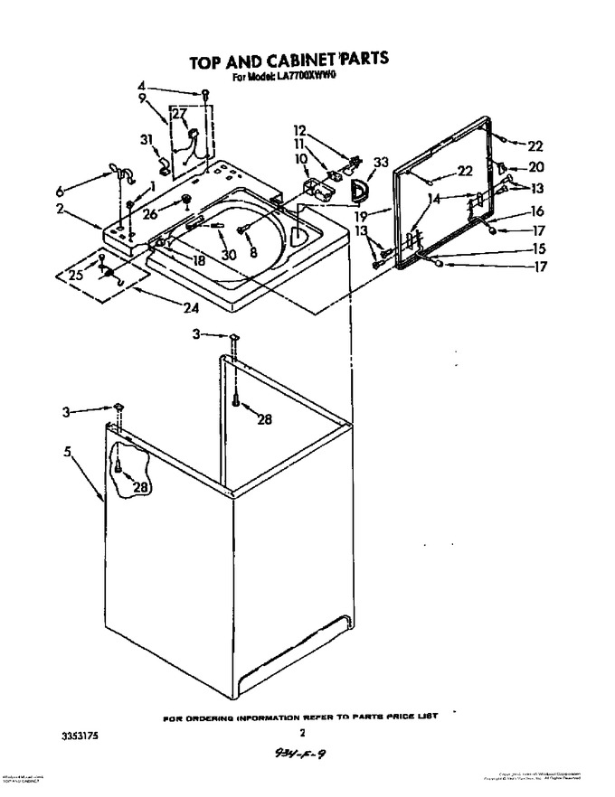 Diagram for LA7700XWN0