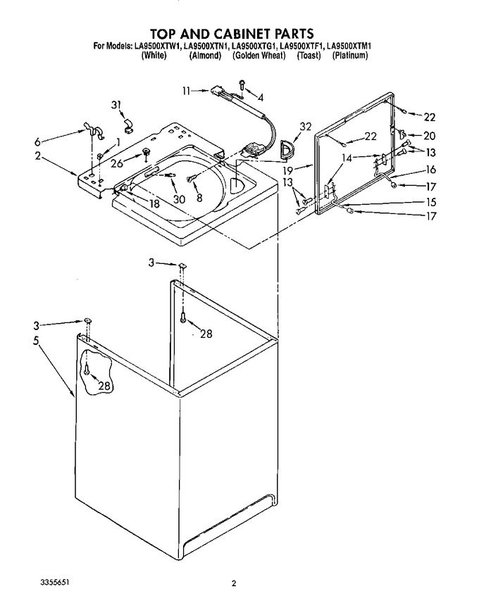 Diagram for LA9500XTM1