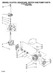 Diagram for 04 - Brake, Clutch, Gearcase, Motor And Pump Parts