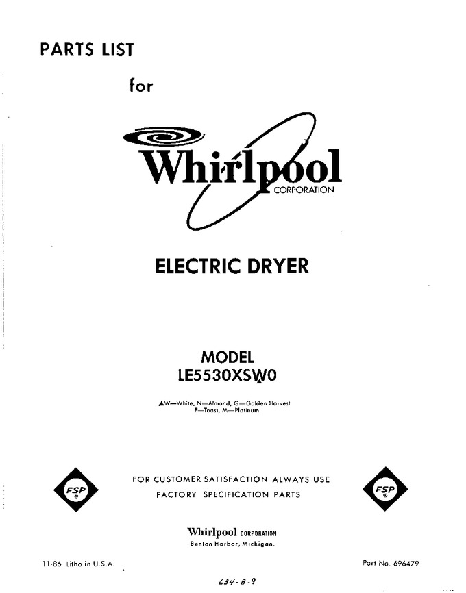 Diagram for LE5530XSW0