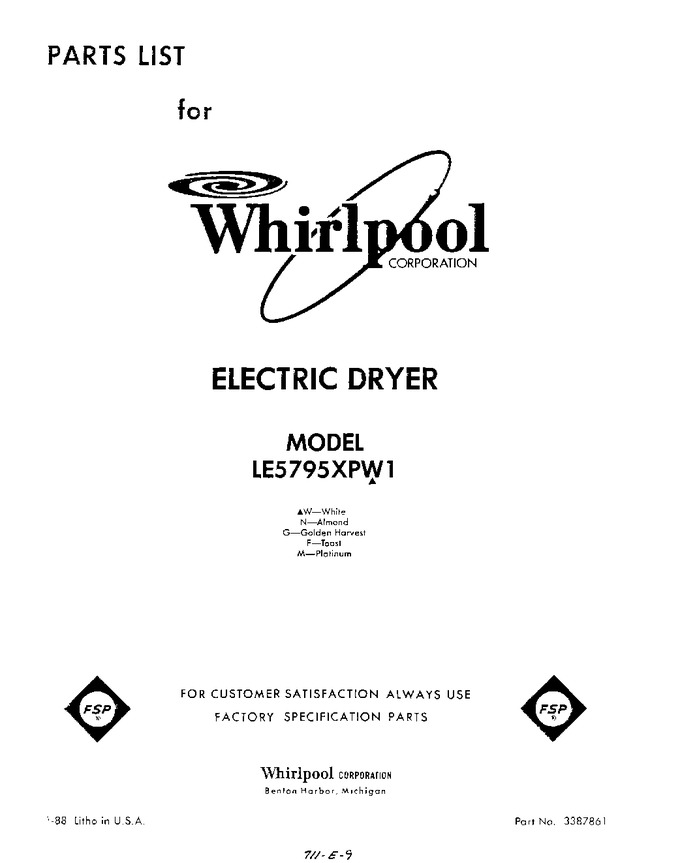 Diagram for LE5795XPW1