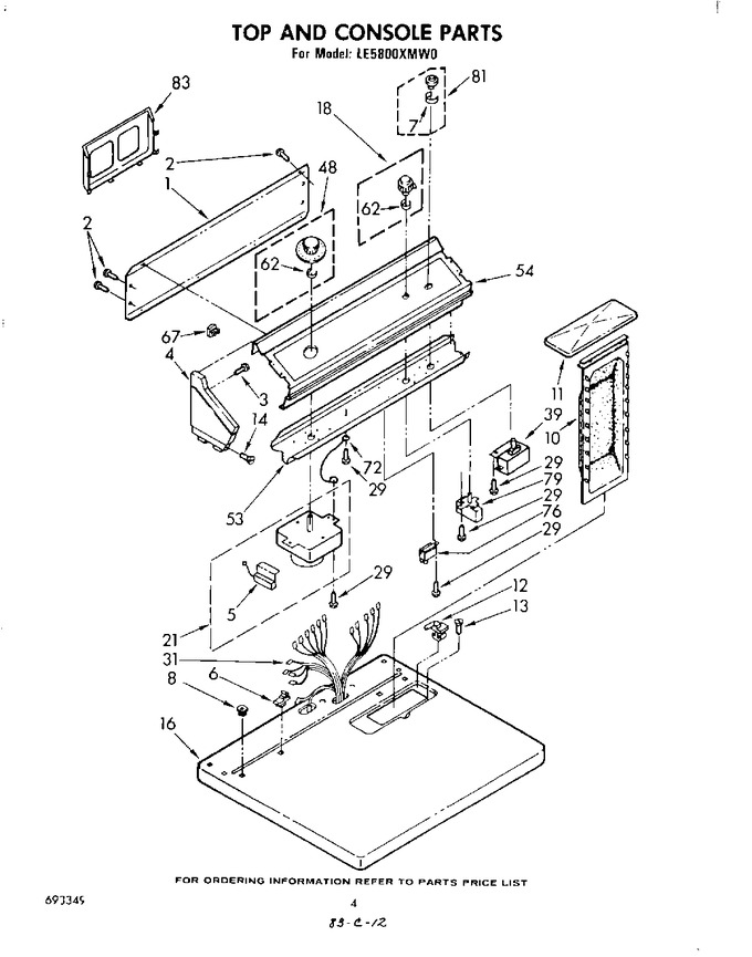 Diagram for LE5800XMW0