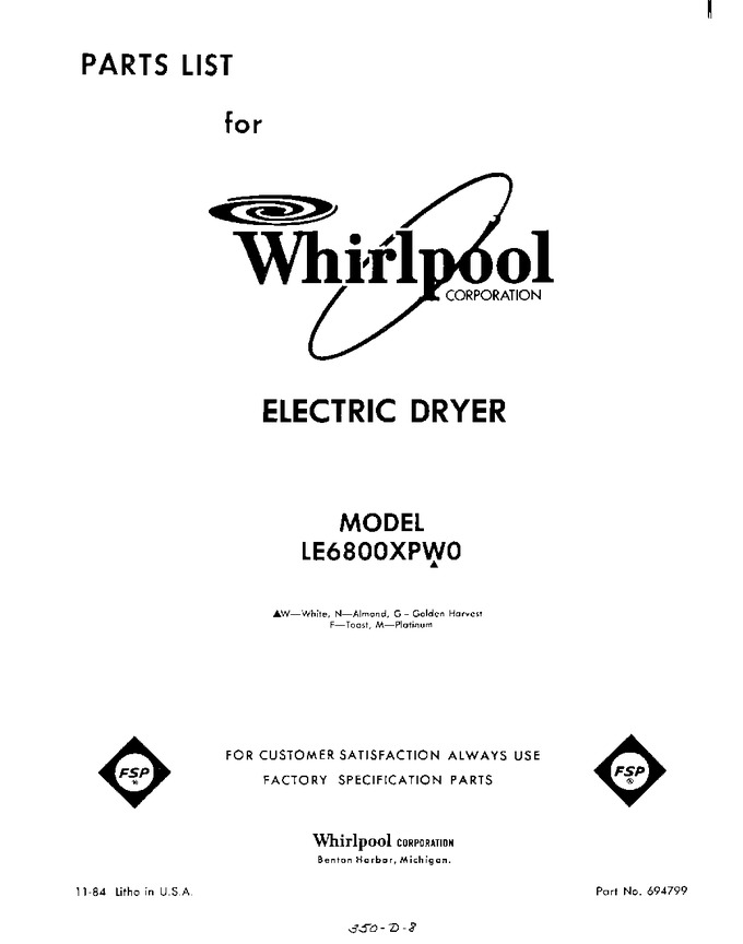 Diagram for LE6800XPW0