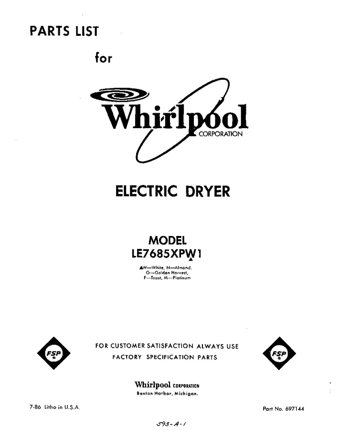 Diagram for LE7685XPW1