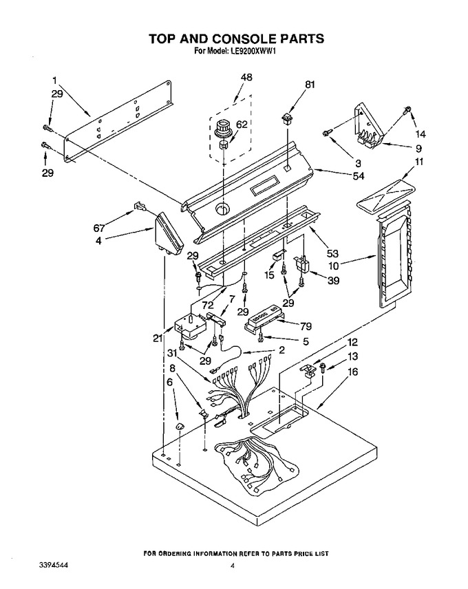 Diagram for LE9200XWW1