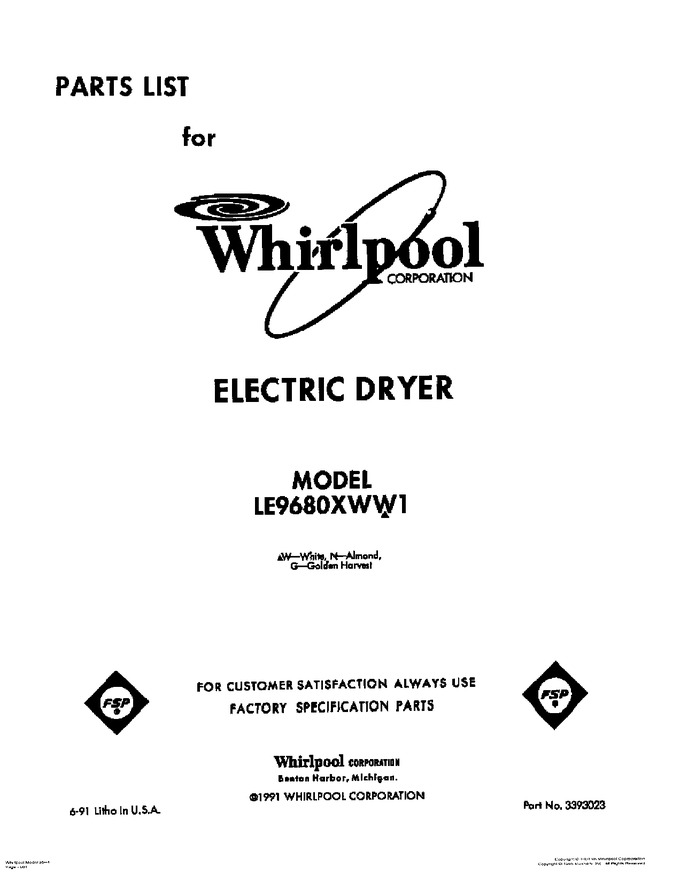 Diagram for LE9680XWW1