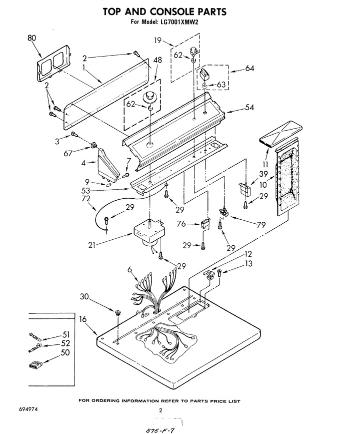 Diagram for LG7001XMW2